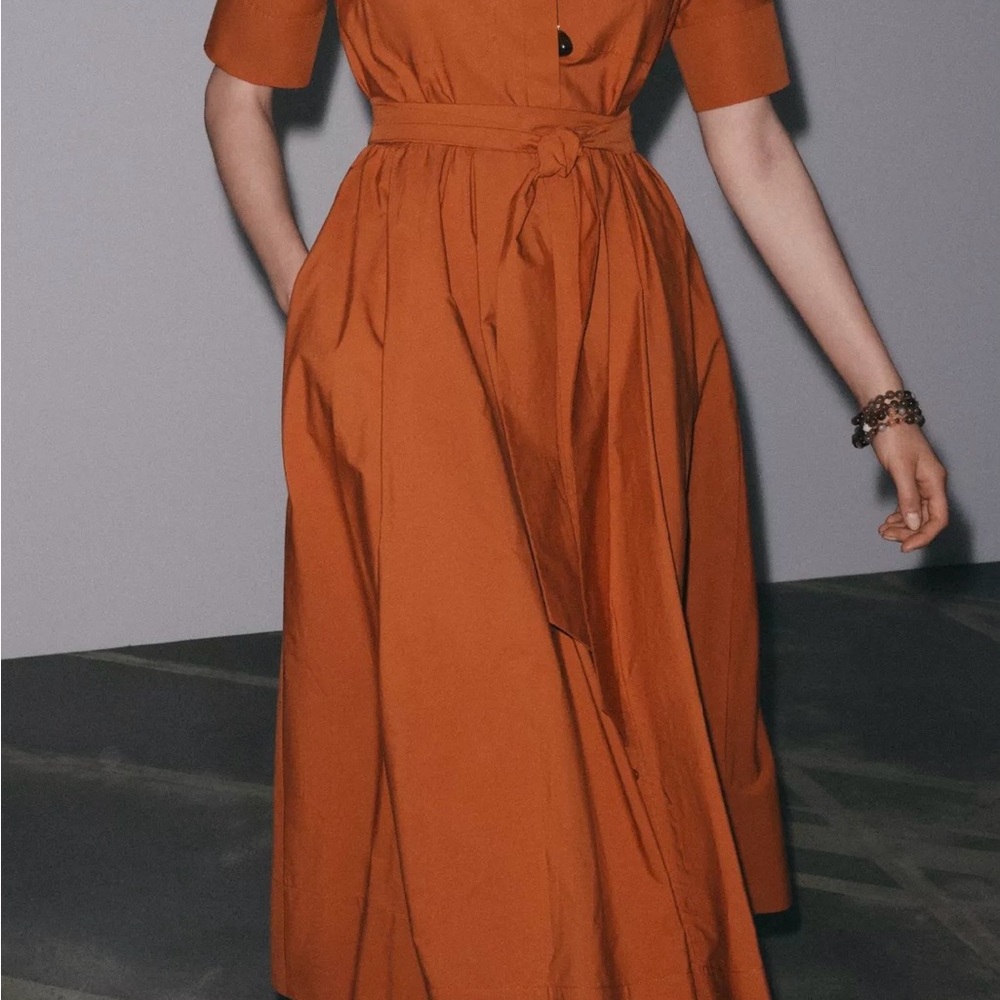 ZARA WOMAN COLLECTION ZW COLLECTION POPLIN SHIRTDRESS